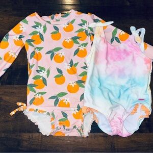 Ruffle Butts Colorful Kids' Swimsuit Set